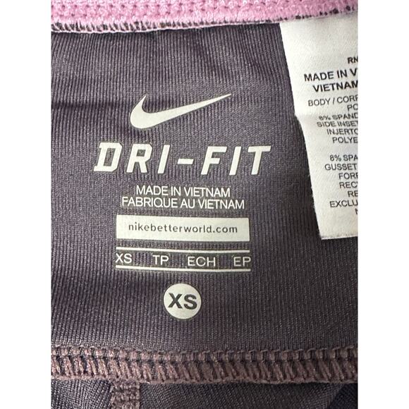 NIKE RUNNING DRI-FIT CROPPED LEGGINGS GRAY & PURPLE SIZE X small XS - Picture 13 of 16